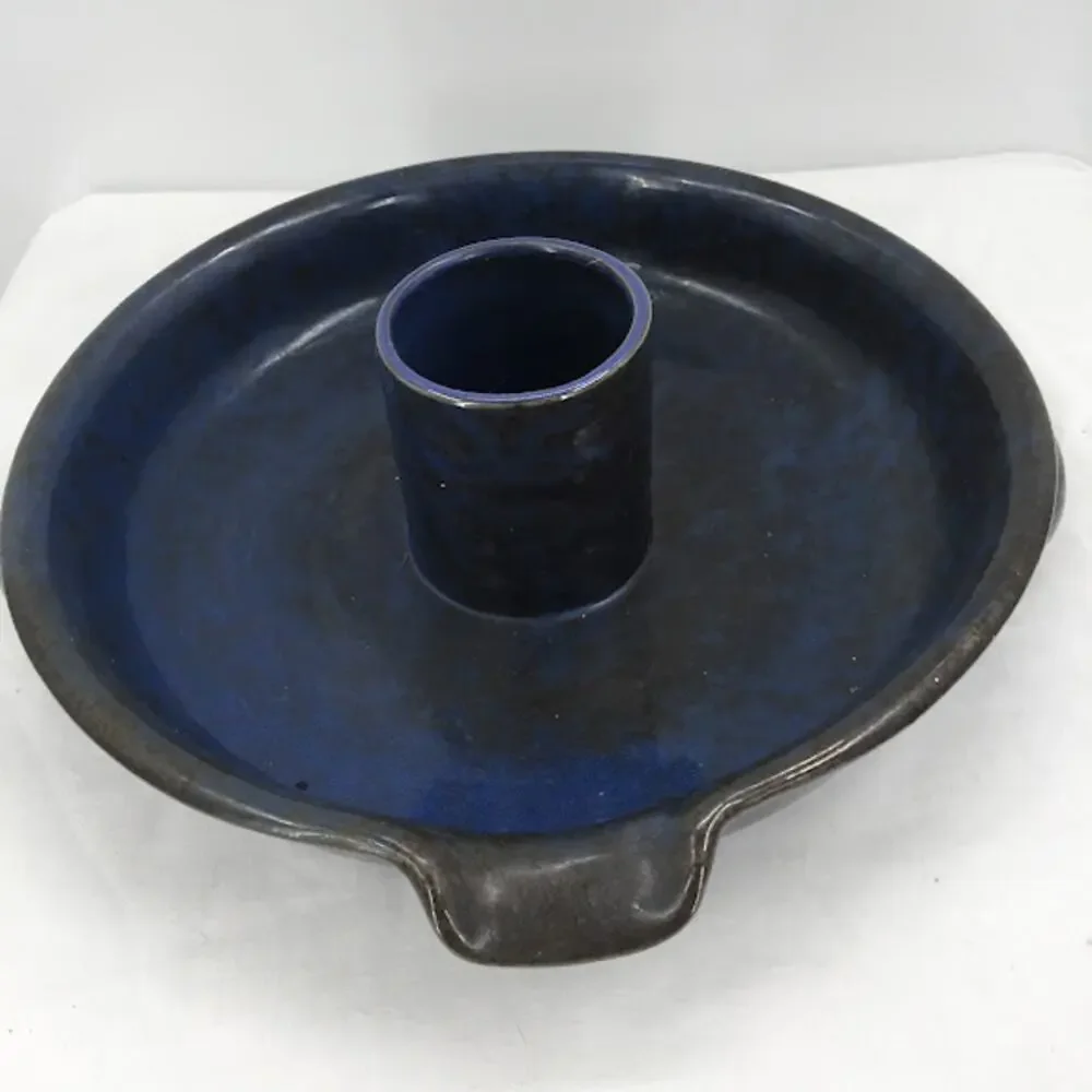 Handmade Art Pottery Whole Vertical Chicken Clay Roaster Pan Casserole